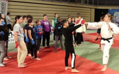 Les élèves de 6B découvrent le Jiu-jitsu au Vendéspace